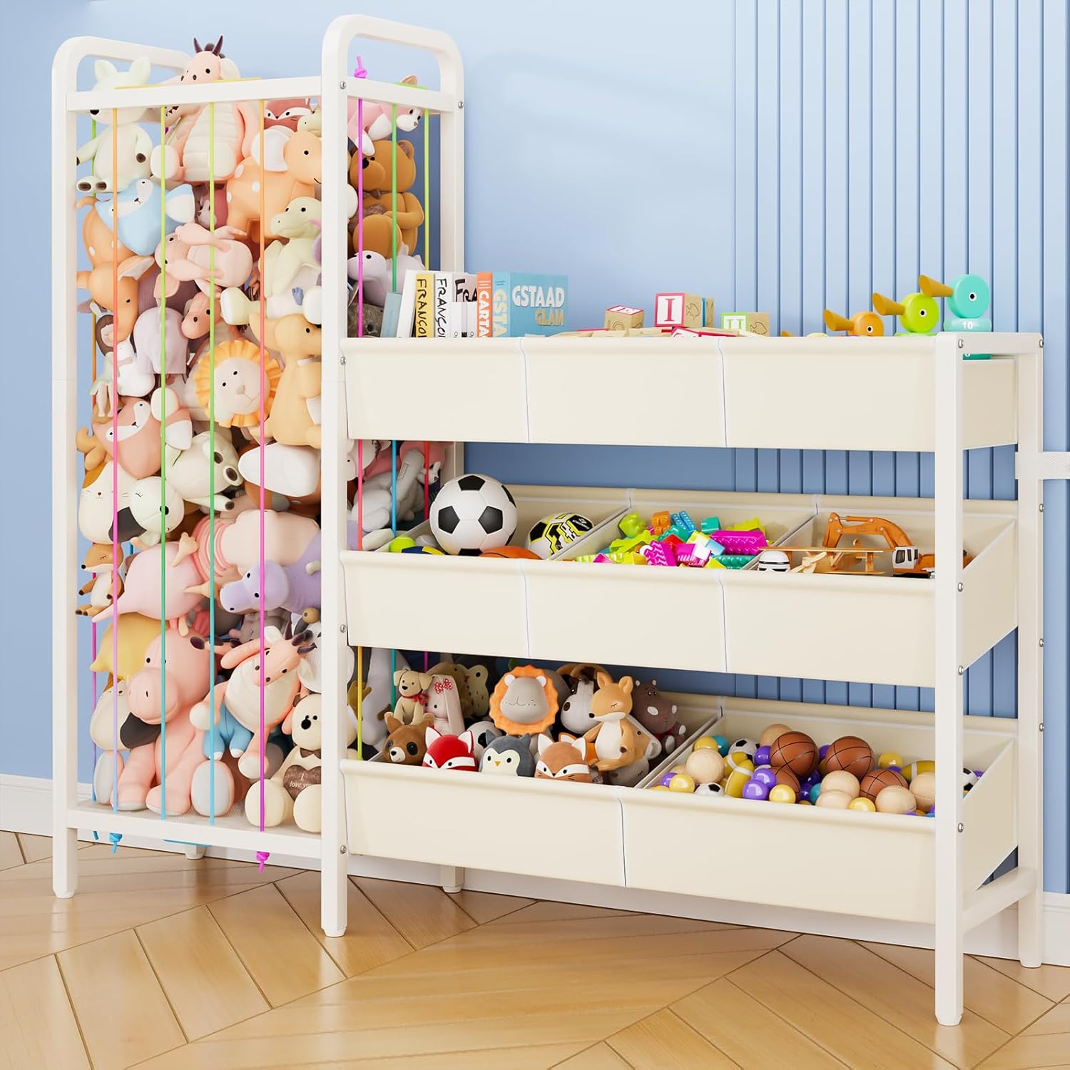 Kids' Toys - 3-Tier Toy Storage Organizer with 8