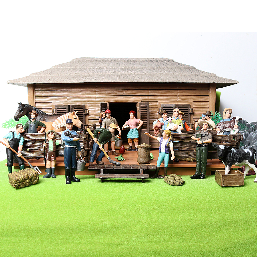 Kids Toys Under $20 - 17PCS Assorted Simulation Farmer people Model