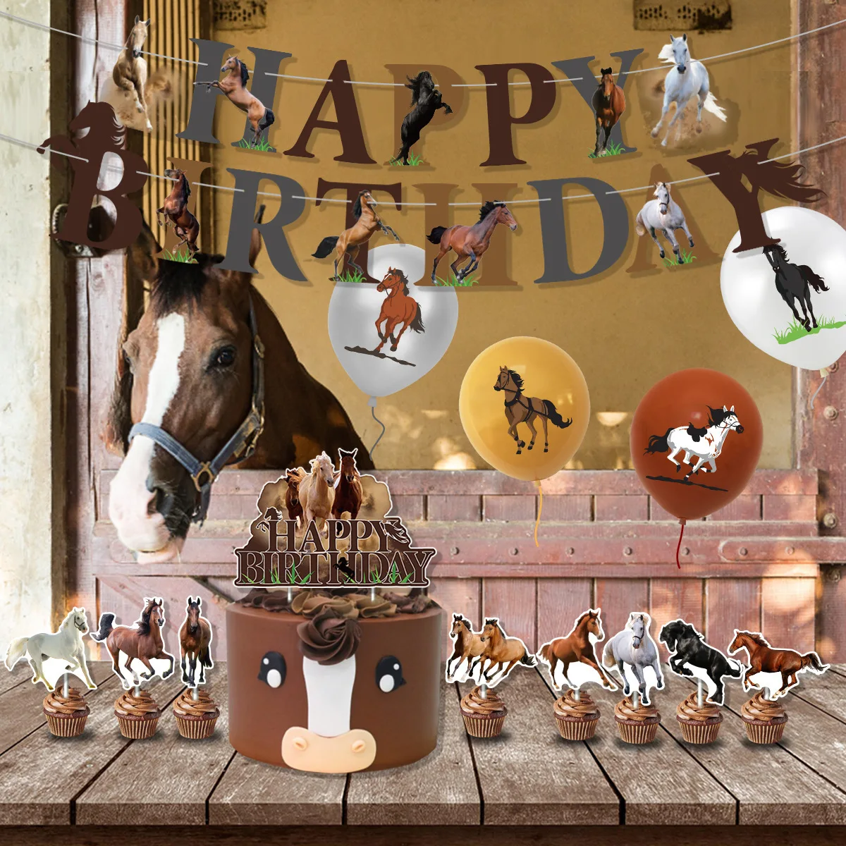 Horse Racing Birthday Party De - Banner Kids Toys บทวิจารณ์และราคา