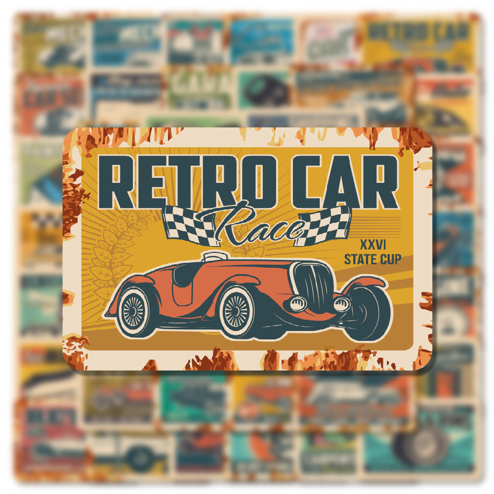 10/30/50pcs Retro Ads Car Stic - Kid Toys Ads บทวิจารณ์และราคา