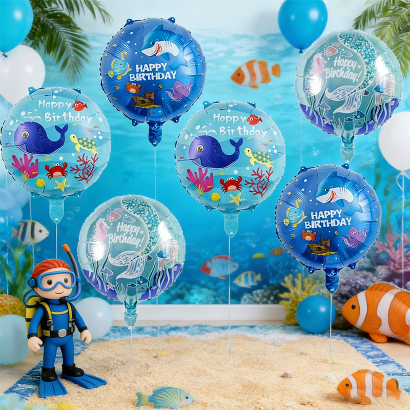 6pcs Ocean Theme Party Balloon - Water Balloon Set บทวิจารณ์และราคา