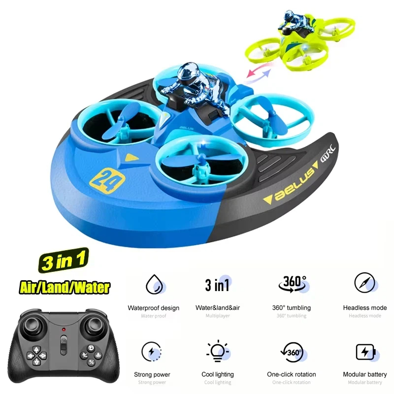 3-in-1 Land Air Sea RC Aircraf - Kids Toys Quad บทวิจารณ์และราคา