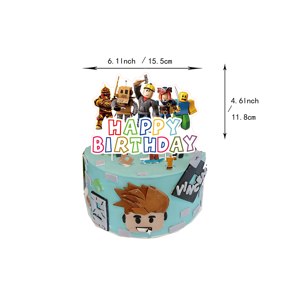 Cartoon Roblox Blue Balloons T - Banner Kids Toys บทวิจารณ์และราคา