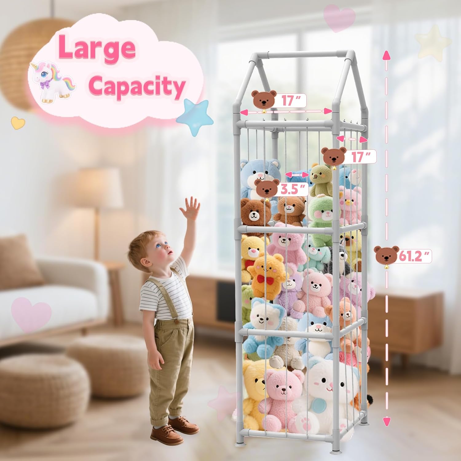 Stuffed Animal Storage with Su - Kids' Toys บทวิจารณ์และราคา