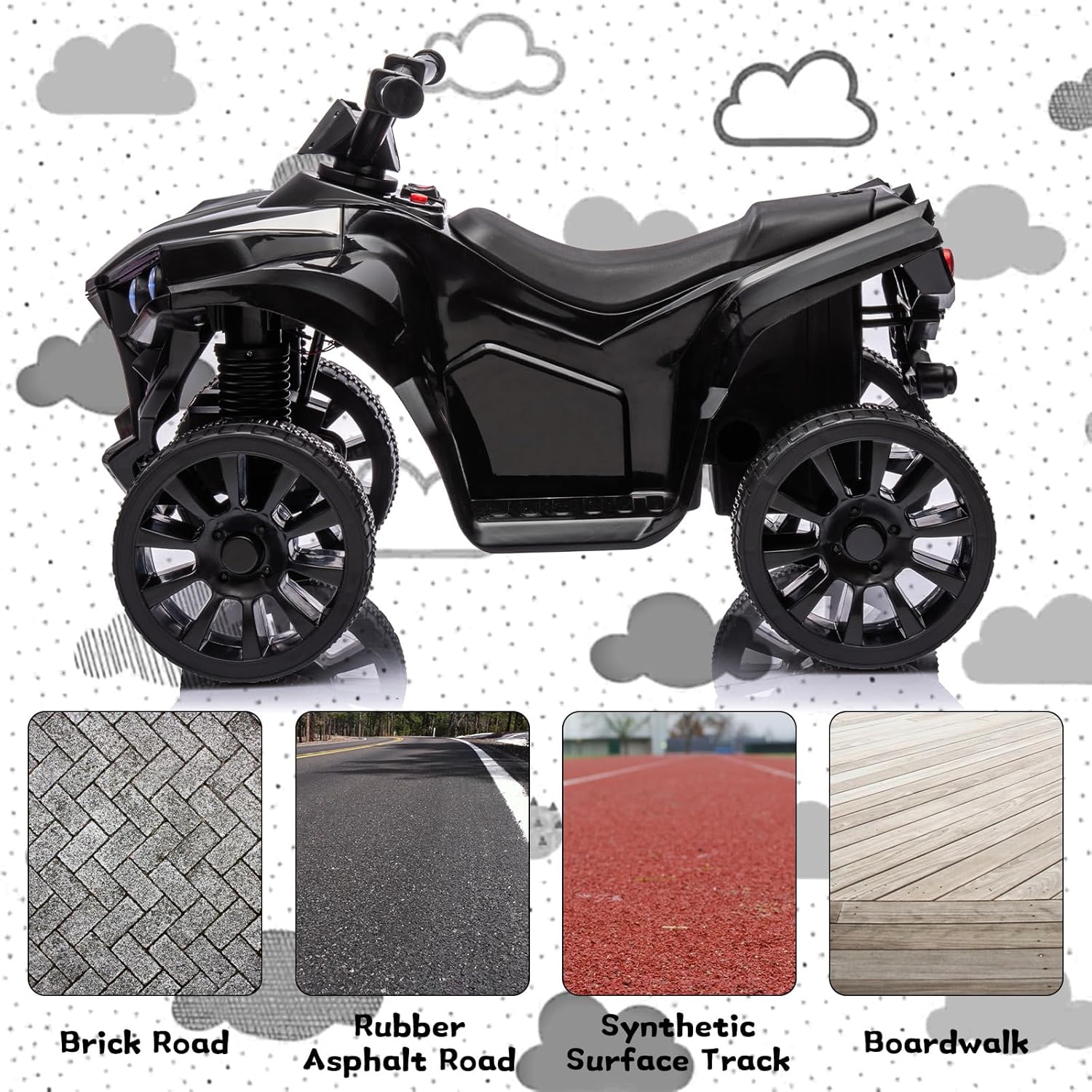6V Ride on Toy, Kids ATV 4 Whe - Kids Toys Quad บทวิจารณ์และราคา