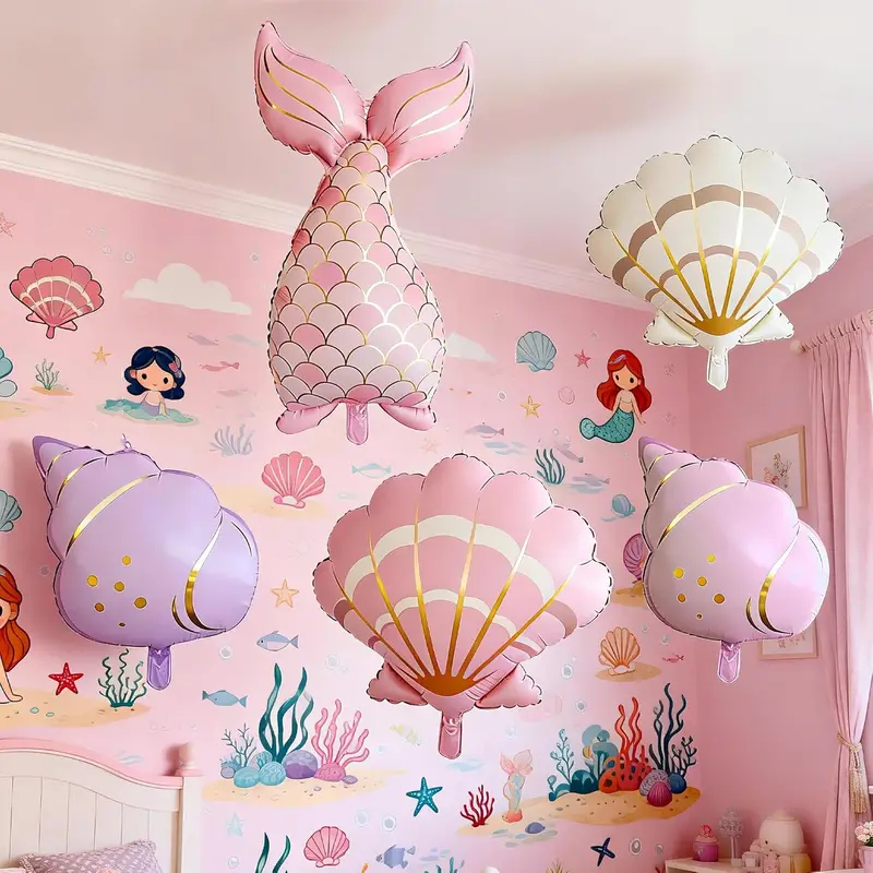 5PCS Mermaid Birthday Decor Se - Water Balloon Set บทวิจารณ์และราคา