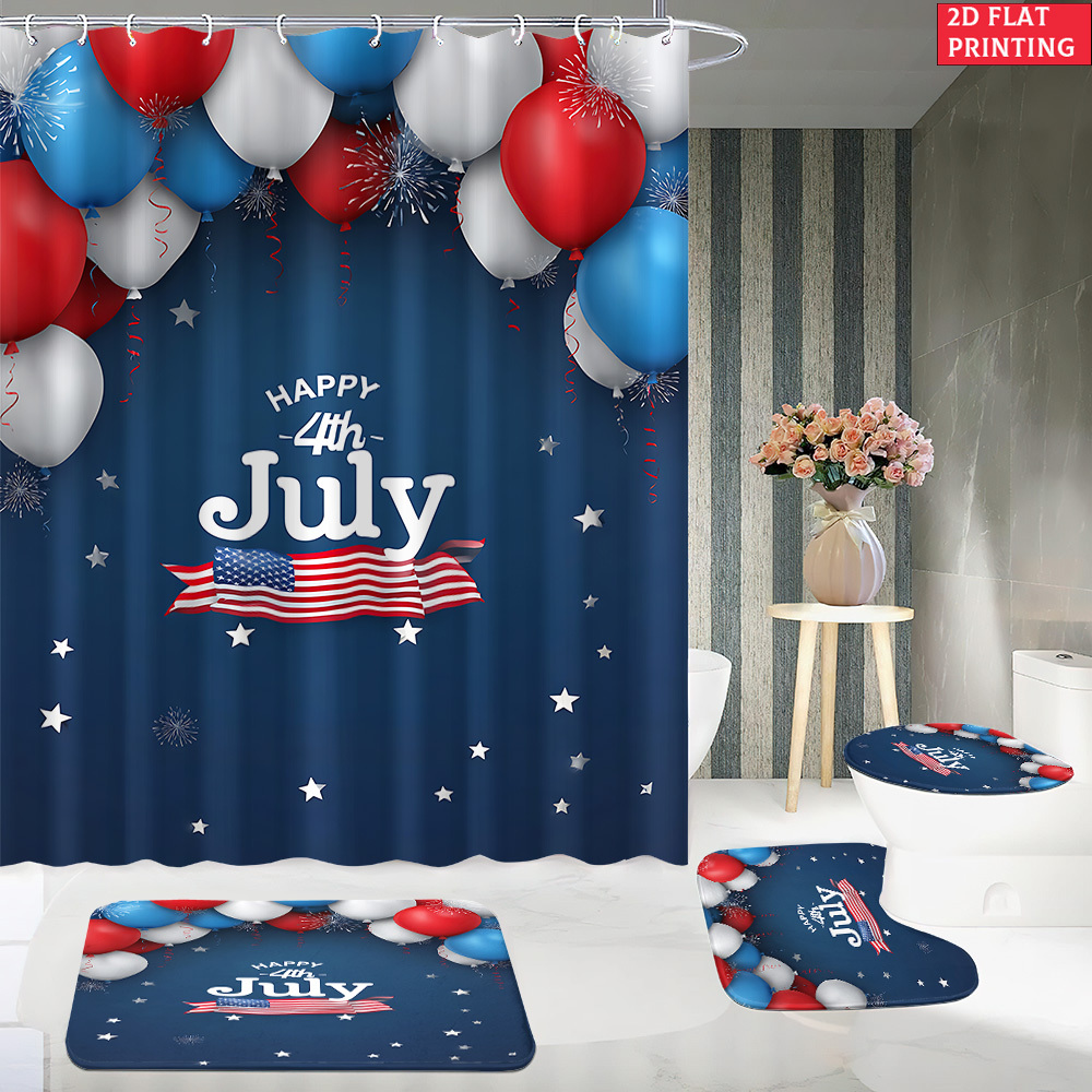 Shower Curtain Bath Rug Set To - Water Balloon Set บทวิจารณ์และราคา