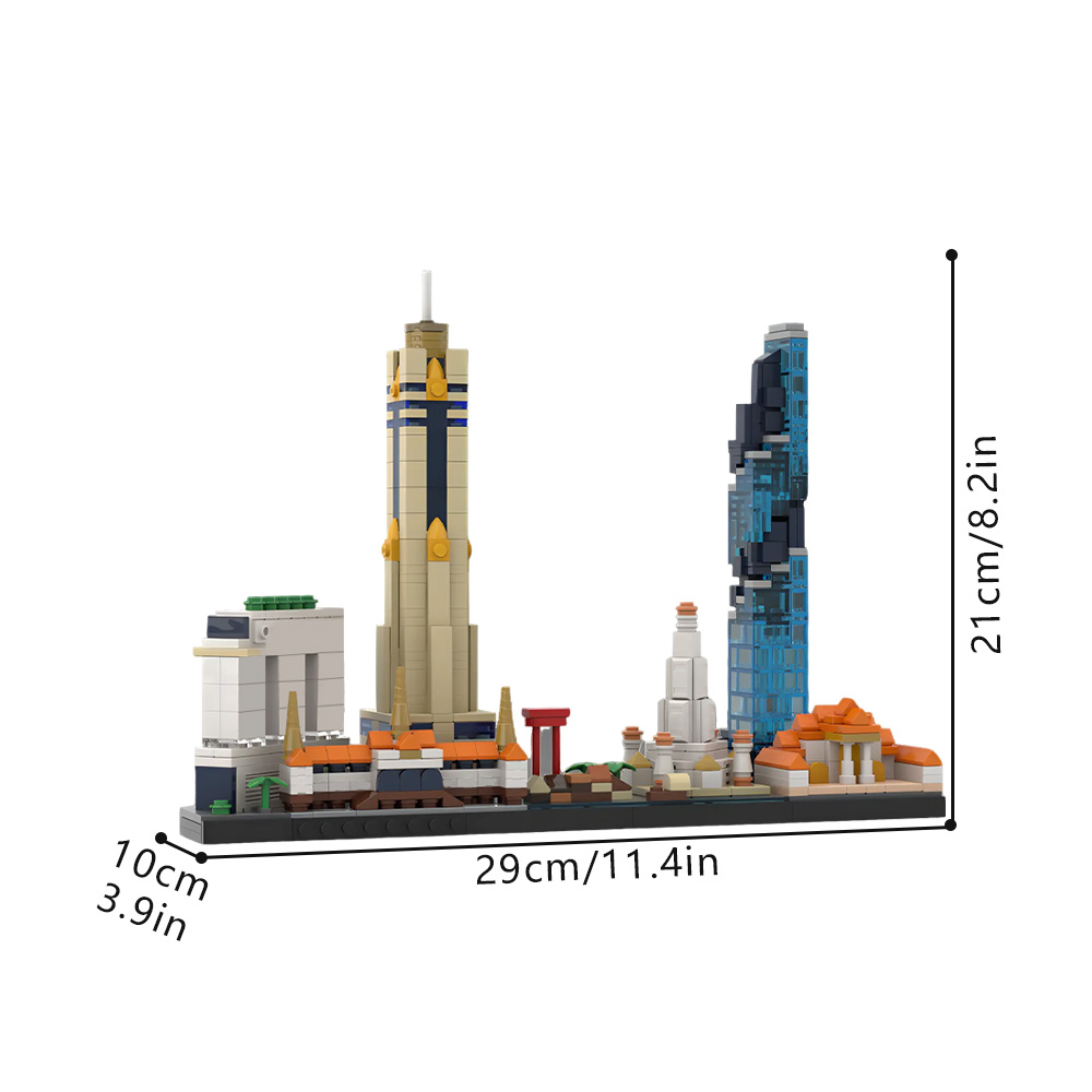 Gobricks MOC Bangkok Skyline B - Kids Toys Bangkok บทวิจารณ์และราคา
