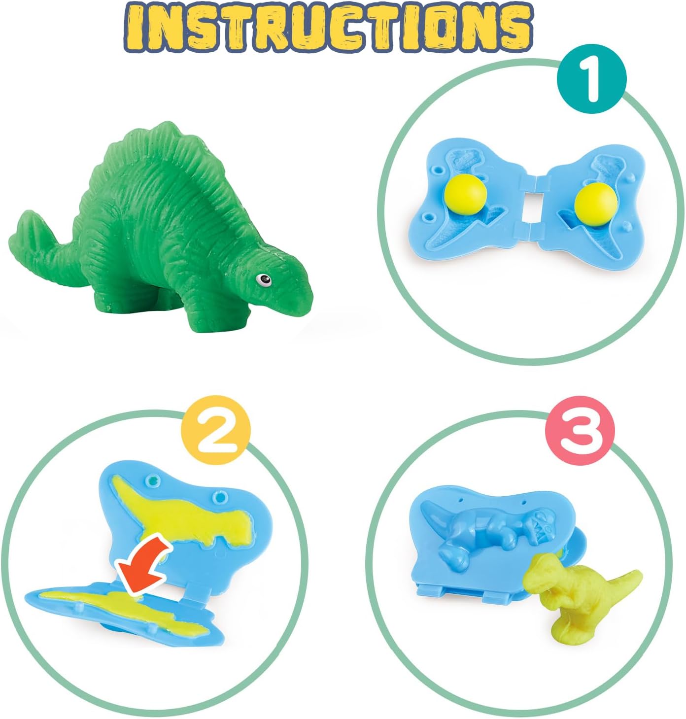 Dinosaur Color Dough Toys Set  - Kids' Toys บทวิจารณ์และราคา