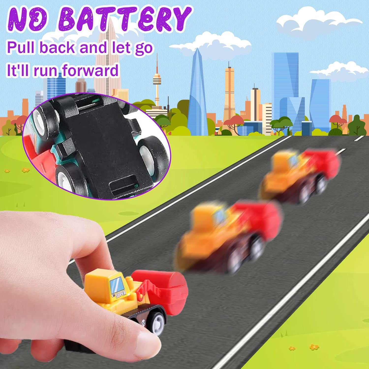 12pcs Pull Back Cars Truck Veh - Kids Y Toys บทวิจารณ์และราคา