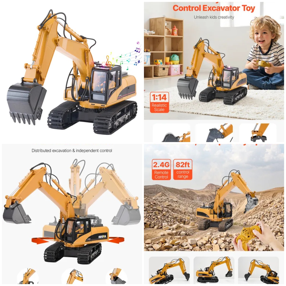 Remote Control Excavator Toy 1 - Kids Y Toys บทวิจารณ์และราคา