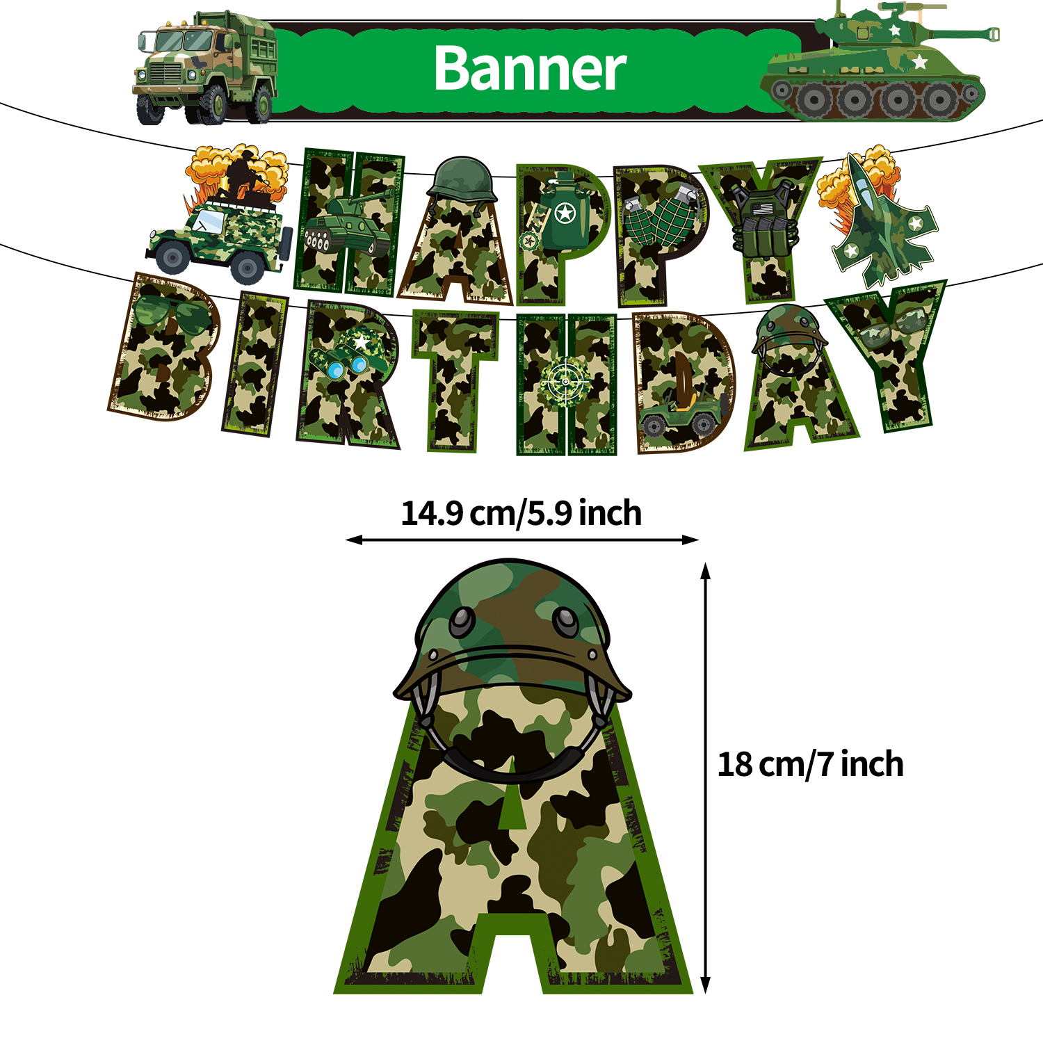 Military Army Theme Boy Birthd - Banner Kids Toys บทวิจารณ์และราคา