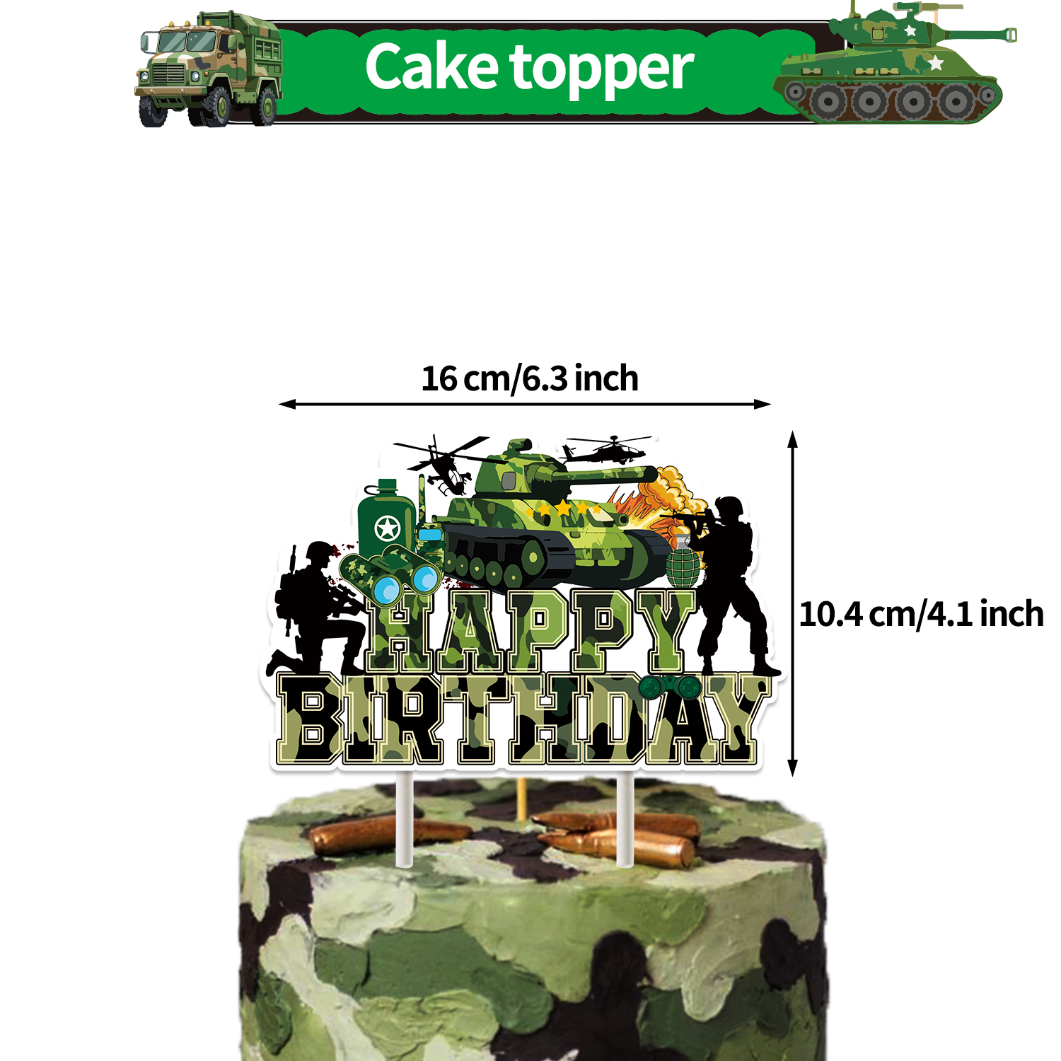 Military Army Theme Boy Birthd - Banner Kids Toys บทวิจารณ์และราคา