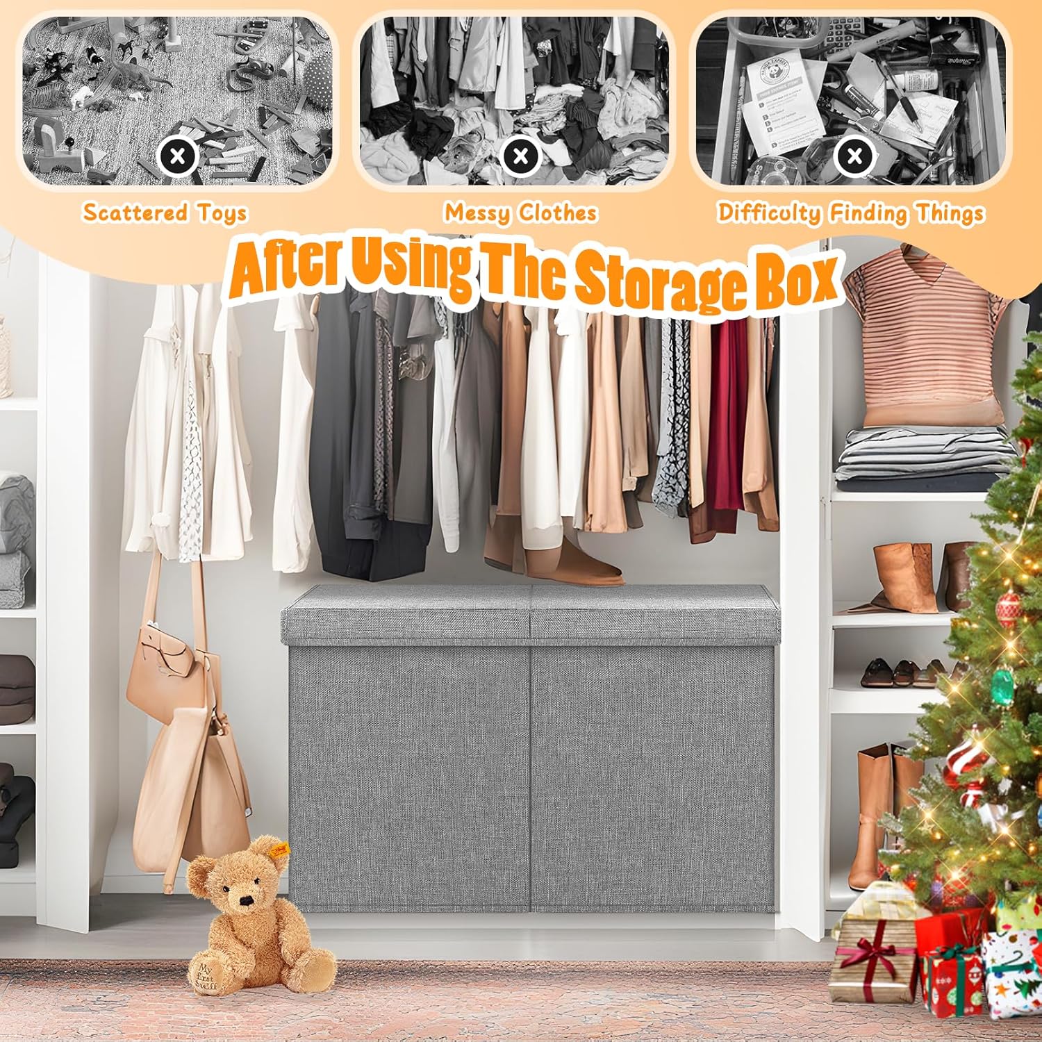 Large Toy Storage Box with Lid - Kids' Toys บทวิจารณ์และราคา
