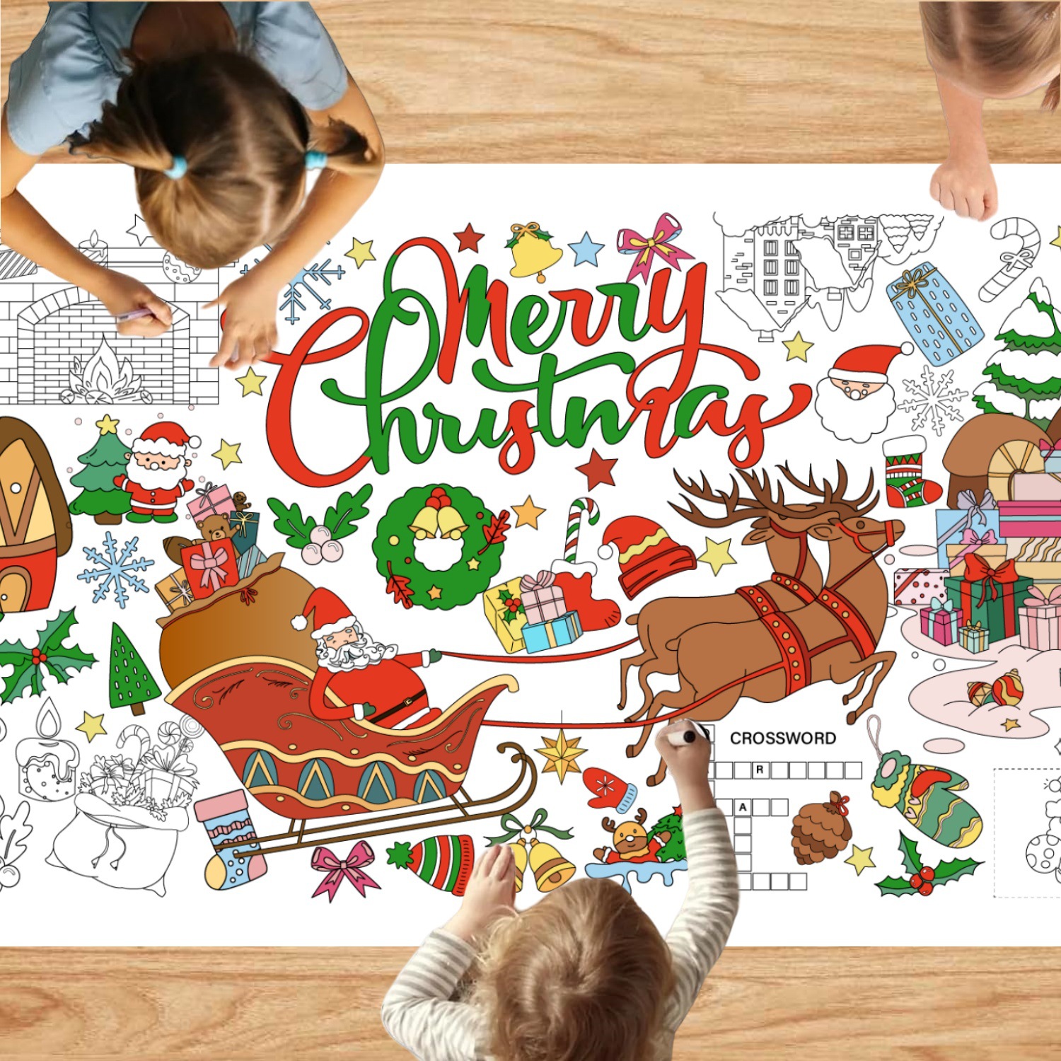 Xmas Giant Coloring Poster Tab - Banner Kids Toys บทวิจารณ์และราคา