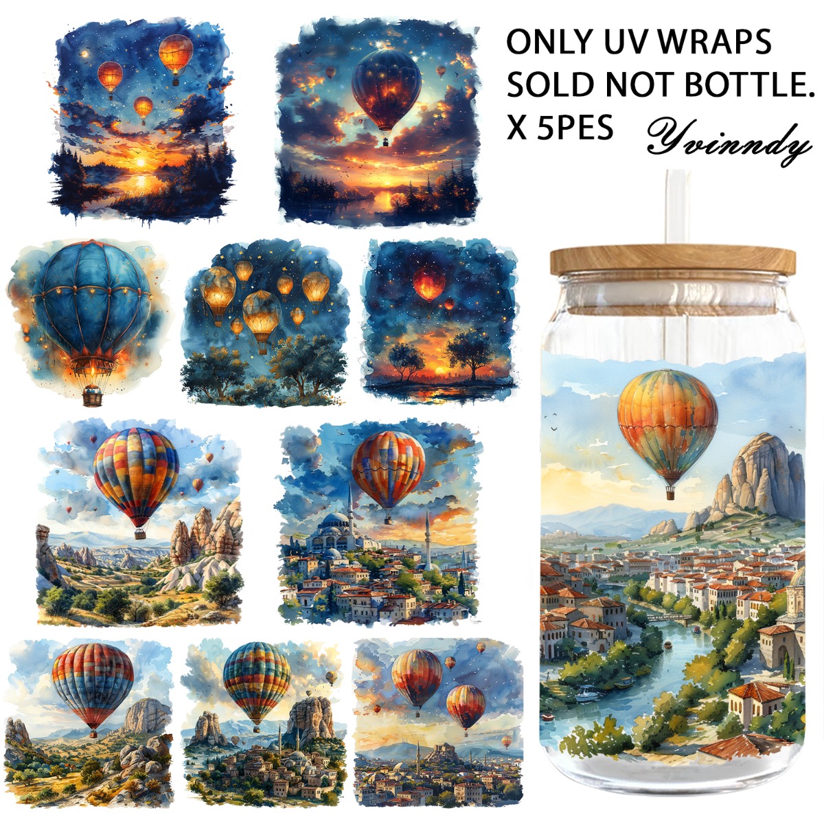 5PCS/Set Of 16OZ UV DTF DIY Tr - Water Balloon Set บทวิจารณ์และราคา