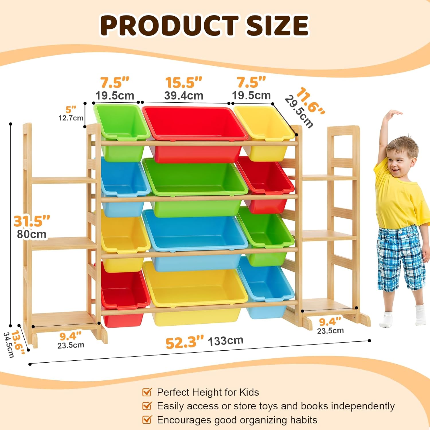 Toy Storage Organizer with 12  - Kids' Toys บทวิจารณ์และราคา