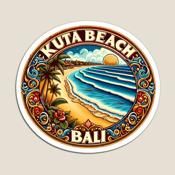 Kuta Beach Bali Retro  Magnet  - Kids Toys Bali บทวิจารณ์และราคา