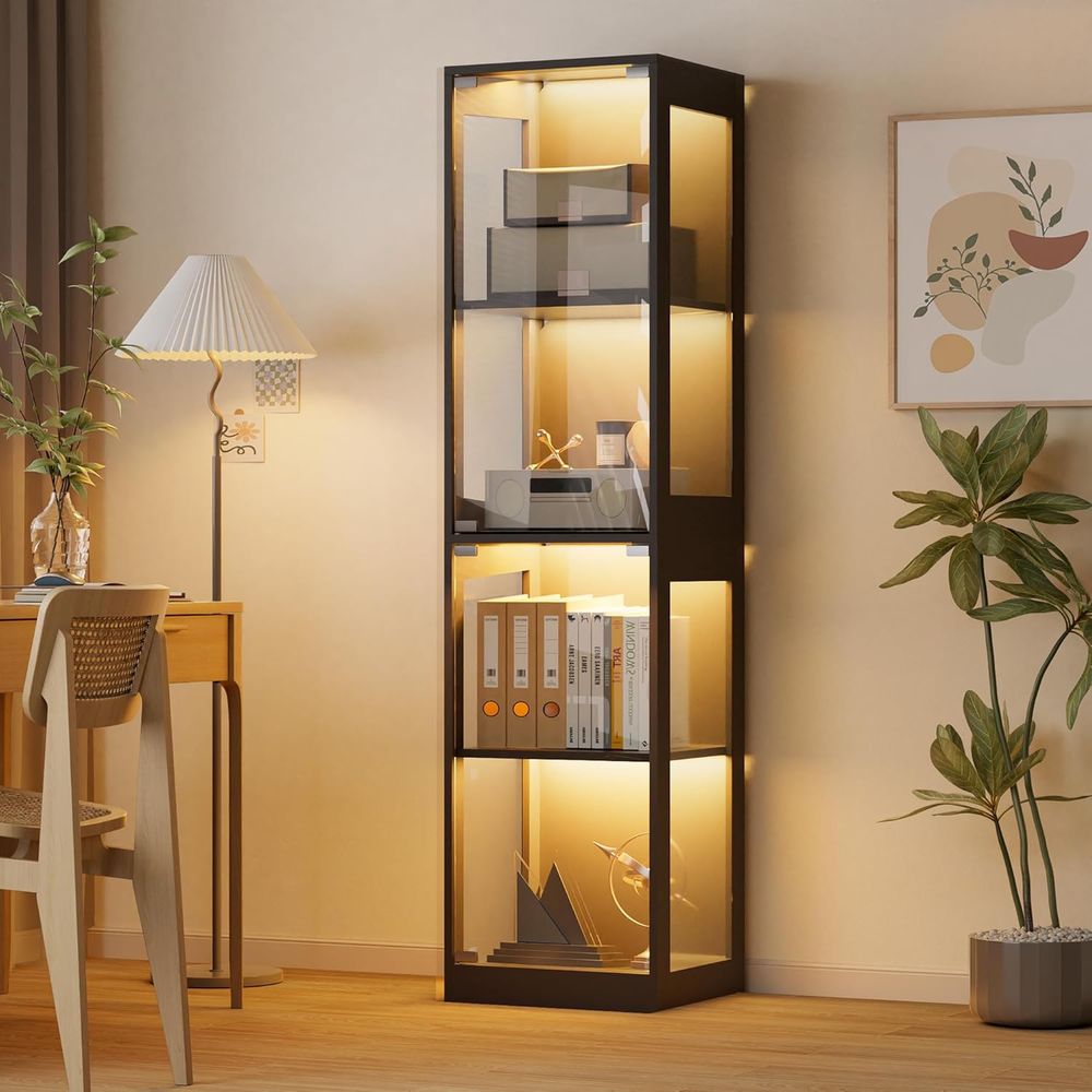 4-Tier Glass Display Cabinet w - Kids' Toys บทวิจารณ์และราคา