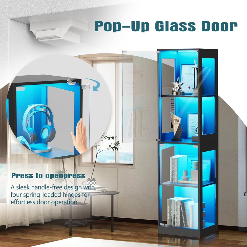 4-Tier Glass Display Cabinet w - Kids' Toys บทวิจารณ์และราคา