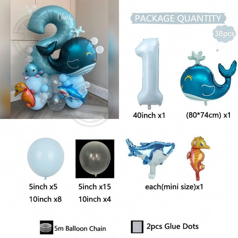 38Pcs Ocean Animal Themed Birt - Water Balloon Set บทวิจารณ์และราคา