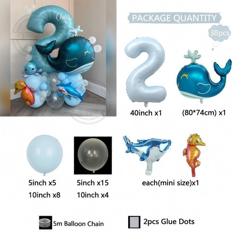 38Pcs Ocean Animal Themed Birt - Water Balloon Set บทวิจารณ์และราคา