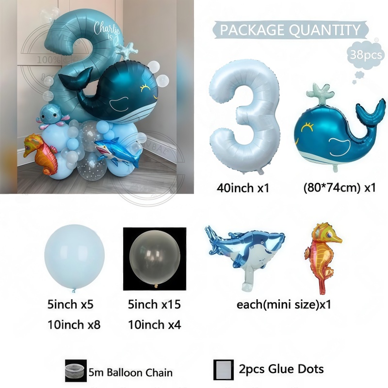 38Pcs Ocean Animal Themed Birt - Water Balloon Set บทวิจารณ์และราคา